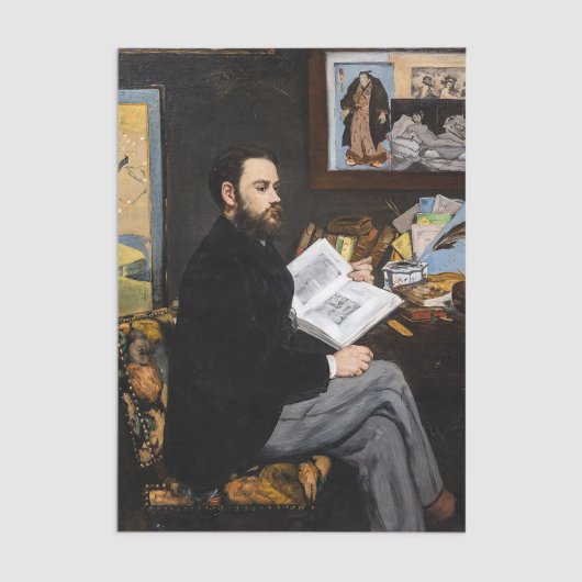 Edouard Manet - Portrait von Emile Zola Seidenpapier
