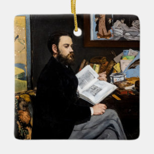 Edouard Manet - Porträt von Emile Zola Keramikornament