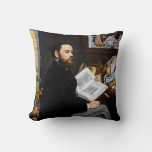 Edouard Manet - Porträt von Emile Zola Kissen