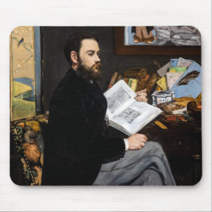 Edouard Manet - Porträt von Emile Zola Mousepad