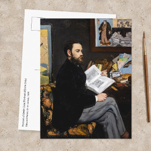 Edouard Manet - Porträt von Emile Zola Postkarte