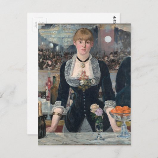 Edouard Manet ' s A Bar at the Folies-Bergère Postkarte (Vorne/Hinten)