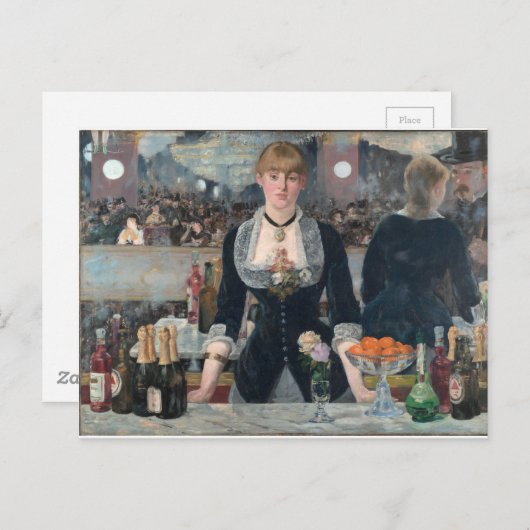 Edouard Manet ' s A Bar at the Folies-Bergère Postkarte (Vorne/Hinten)