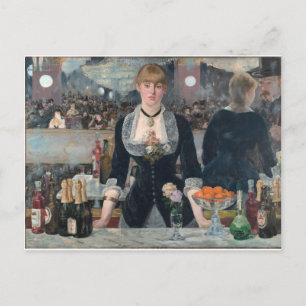 Edouard Manet ' s Eine Bar in den Folies-Bergère Postkarte