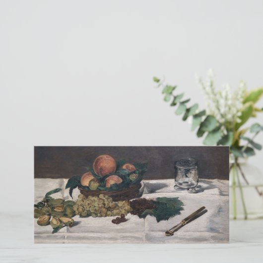 Edouard Manet - Stillleben, Früchte auf einem Tisc Dankeskarte (Stehend Vorderseite)