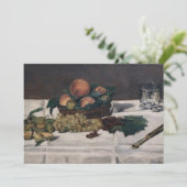 Edouard Manet - Stillleben, Früchte auf einem Tisc Einladung (Stehend Vorderseite)