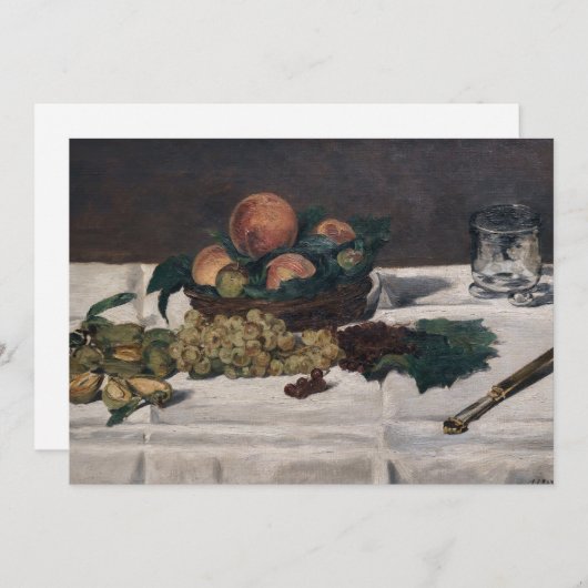 Edouard Manet - Stillleben, Früchte auf einem Tisc Einladung (Vorne/Hinten)