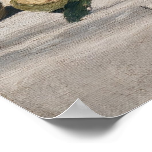 Edouard Manet - Stillleben, Früchte auf einem Tisc Poster (Ecke)