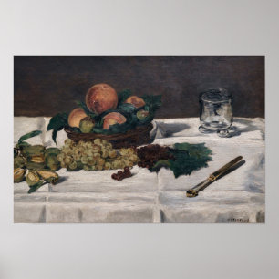 Edouard Manet - Stillleben, Früchte auf einem Tisc Poster