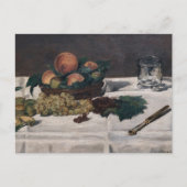 Edouard Manet - Stillleben, Früchte auf einem Tisc Postkarte (Vorderseite)