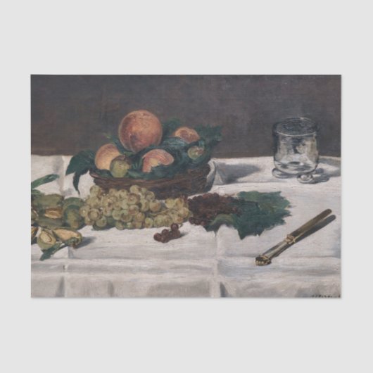 Edouard Manet - Stillleben, Früchte auf einem Tisc Seidenpapier (Vorderseite)