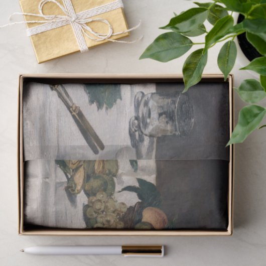 Edouard Manet - Stillleben, Früchte auf einem Tisc Seidenpapier (Geschenk)