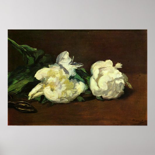 Edouard Manet - Stillleben mit Peonies Poster (Vorne)