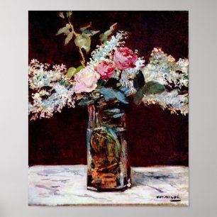Edouard Manet - Stillleben und Rose Poster