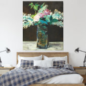Edouard Manet Vase of White Lilacs und Rose Leinwanddruck (Insitu (Schlafzimmer))