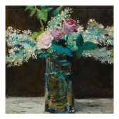 Edouard Manet Vase of White Lilacs und Rose Poster (Vorderseite)