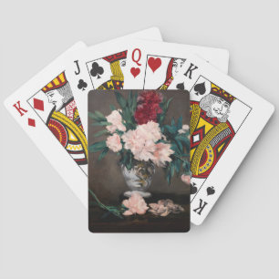 Edouard Manet - Vasen mit Pfingstrosen auf kleinem Spielkarten
