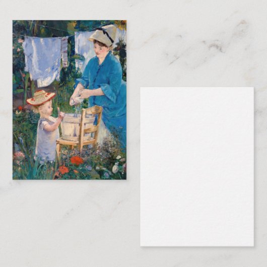 Edouard Manet - Wäsche Mitteilungskarte (Vorne/Hinten)