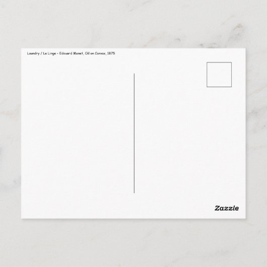Edouard Manet - Wäsche Postkarte (Rückseite)