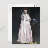 Édouard Manet Young Lady 1866 Postkarte (Vorne/Hinten)