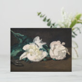 Edouard Manet - Zweig der Weißen Peonies, Secateur Einladung (Stehend Vorderseite)