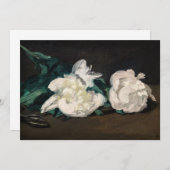 Edouard Manet - Zweig der Weißen Peonies, Secateur Einladung (Vorne/Hinten)