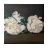 Edouard Manet - Zweig der Weißen Peonies, Secateur Fliese (Vorderseite)