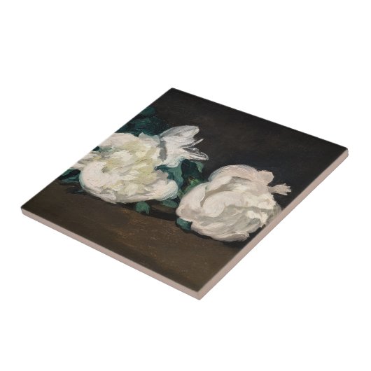 Edouard Manet - Zweig der Weißen Peonies, Secateur Fliese (Seite)