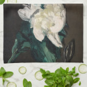 Edouard Manet - Zweig der Weißen Peonies, Secateur Geschirrtuch (Gefaltet)