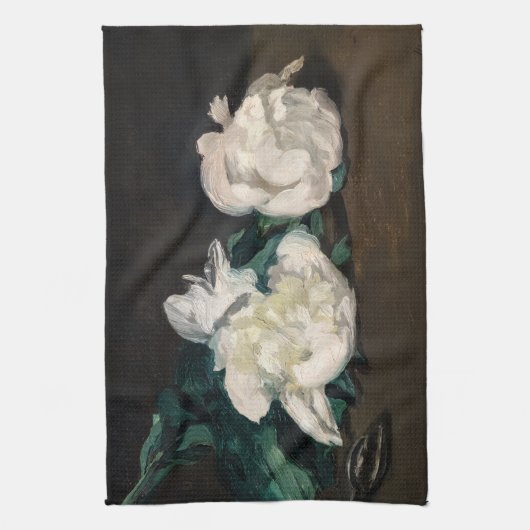 Edouard Manet - Zweig der Weißen Peonies, Secateur Geschirrtuch (Vertikal)