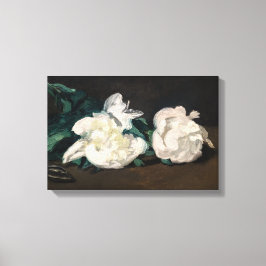 Edouard Manet - Zweig der Weißen Peonies, Secateur Leinwanddruck