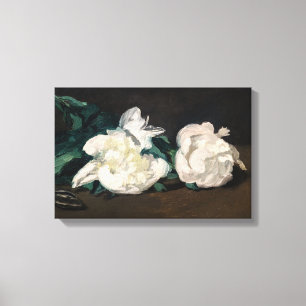 Edouard Manet - Zweig der Weißen Peonies, Secateur Leinwanddruck