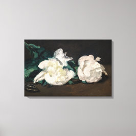 Edouard Manet - Zweig der Weißen Peonies, Secateur Leinwanddruck