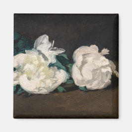 Edouard Manet - Zweig der Weißen Peonies, Secateur Magnet
