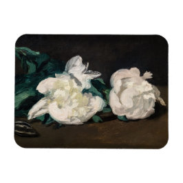 Edouard Manet - Zweig der Weißen Peonies, Secateur Magnet
