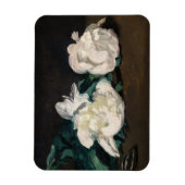 Edouard Manet - Zweig der Weißen Peonies, Secateur Magnet (Vertikal)