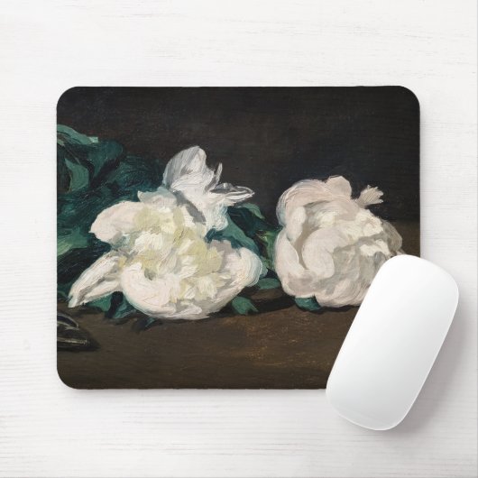 Edouard Manet - Zweig der Weißen Peonies, Secateur Mousepad (Mit Mouse)