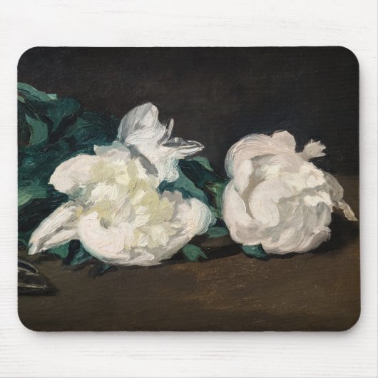 Edouard Manet - Zweig der Weißen Peonies, Secateur Mousepad (Vorne)