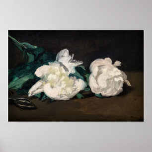 Edouard Manet - Zweig der Weißen Peonies, Secateur Poster