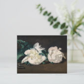 Edouard Manet - Zweig der Weißen Peonies, Secateur Postkarte (Stehend Vorderseite)