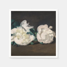Edouard Manet - Zweig der Weißen Peonies, Secateur Serviette