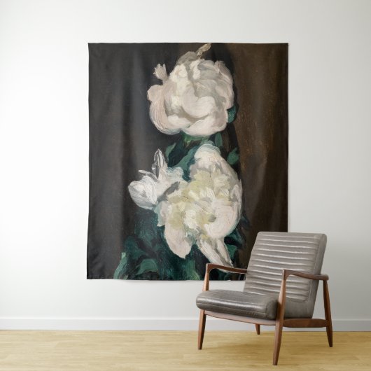Edouard Manet - Zweig der Weißen Peonies, Secateur Wandteppich (Beispiel)