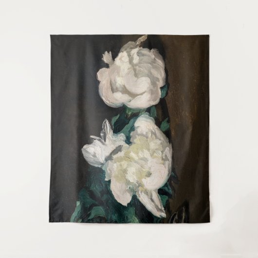 Edouard Manet - Zweig der Weißen Peonies, Secateur Wandteppich (Vorderseite)