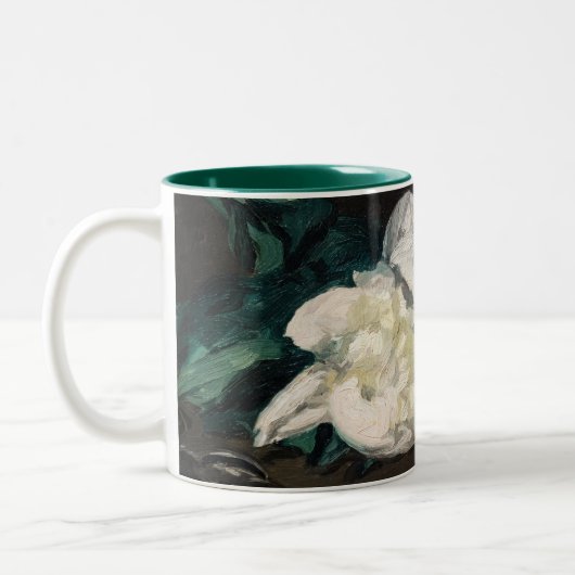Edouard Manet - Zweig der Weißen Peonies, Secateur Zweifarbige Tasse (Links)