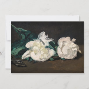 Edouard Manet - Zweig weißer Pfingstrosen, Gartens Einladung