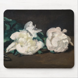 Edouard Manet - Zweig weißer Pfingstrosen, Gartens Mousepad