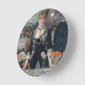Edouard Manets A-Bar in den Folies-Bergère Runde Wanduhr (Winkel)
