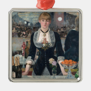 Edouard Manets Eine Bar in den Folies-Bergère Ornament Aus Metall
