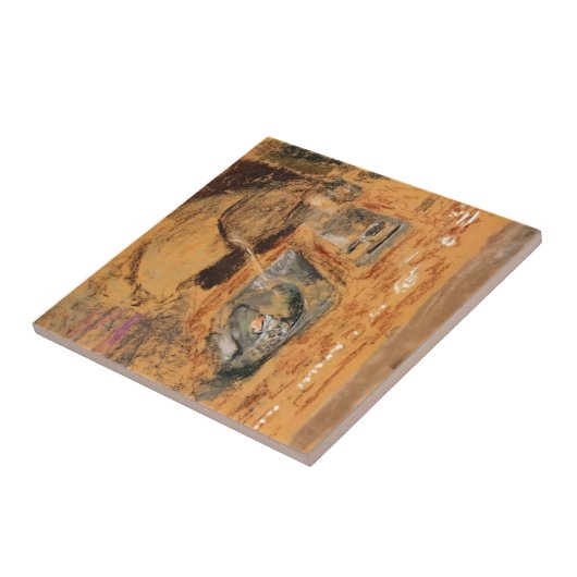 Edouard Vuillard: Frau vor dem Kamin Fliese (Seite)