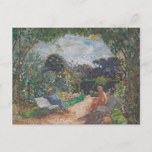 Édouard Vuillard Morning im Garten, Clos Cezan Postkarte (Vorderseite)